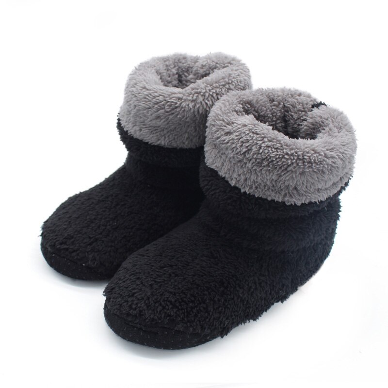 Steen Dorp Back Button Gemengde Kleuren Katoen Thuis Slippers Warme Zachte Pluche Pantoffels Indoor Vrouwen Slippers Schoenen Grote Maat 41