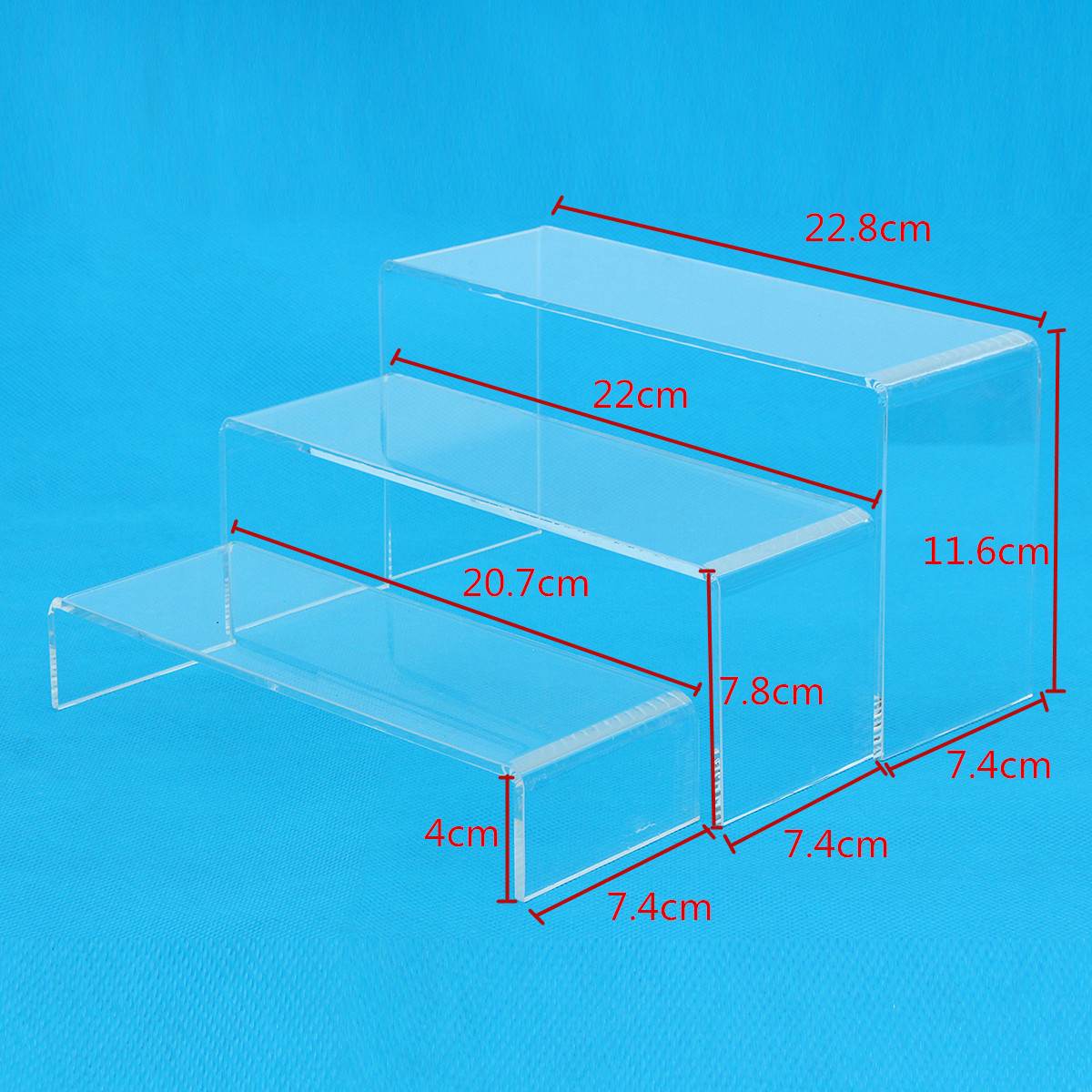 3 Tier Clear Acrylic Display Stand Multi-functional Shoe Storage Rack Shoe Display Racks Watch Cosmetics Display Holder