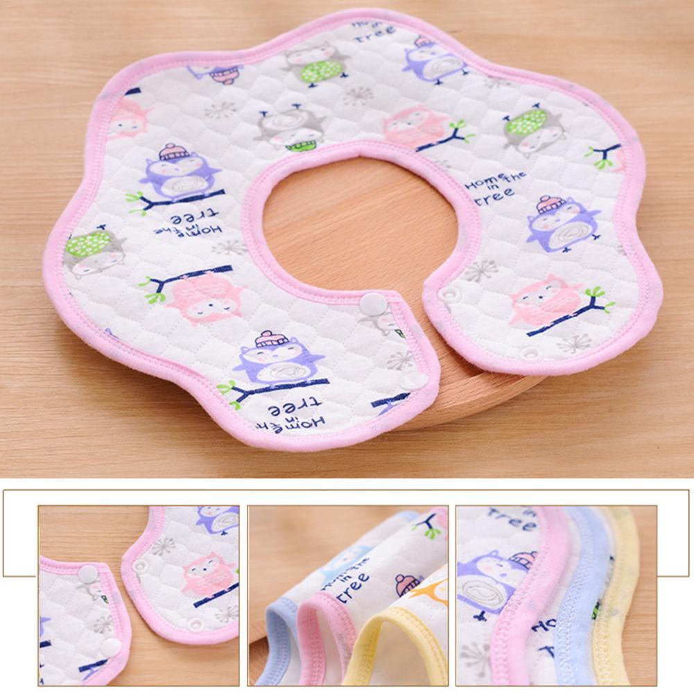 Duurzame baby monddoek waterdichte baby slab 360 graden draaibaar bloemenpatroon slab zacht en ademend winddicht en warm