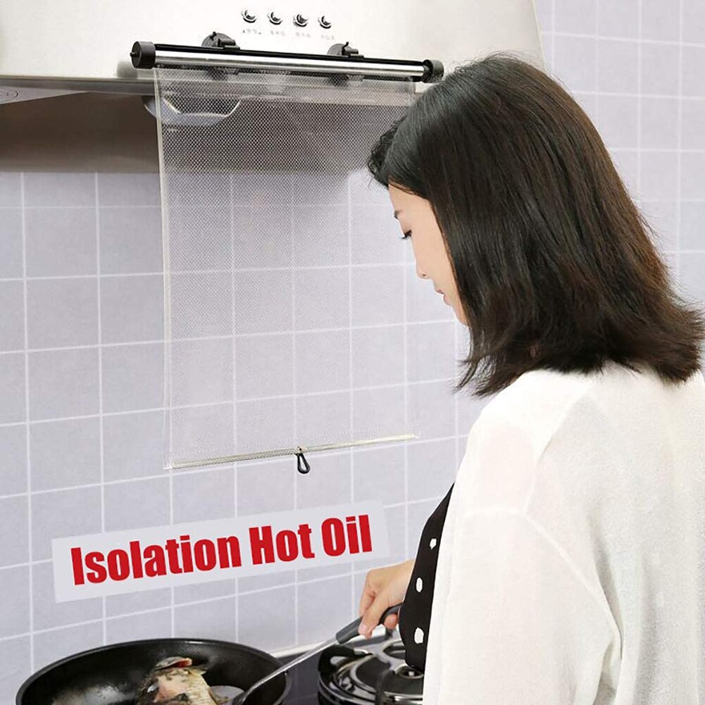 Kitchen Face Protect Female Cooking Oil Splash Protection Soot Resistance Clear Curtain Home Tool Kit 30*41cm