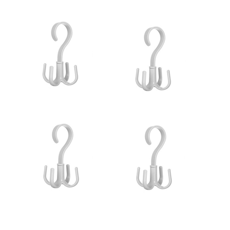 Space Saving Bag Holder Bag Hanger Wardrobes Clothes Rack 360 Degree Rotation Shoes Belt Scarf Hanging Rack Home Orgnizer: 6Pcs gray