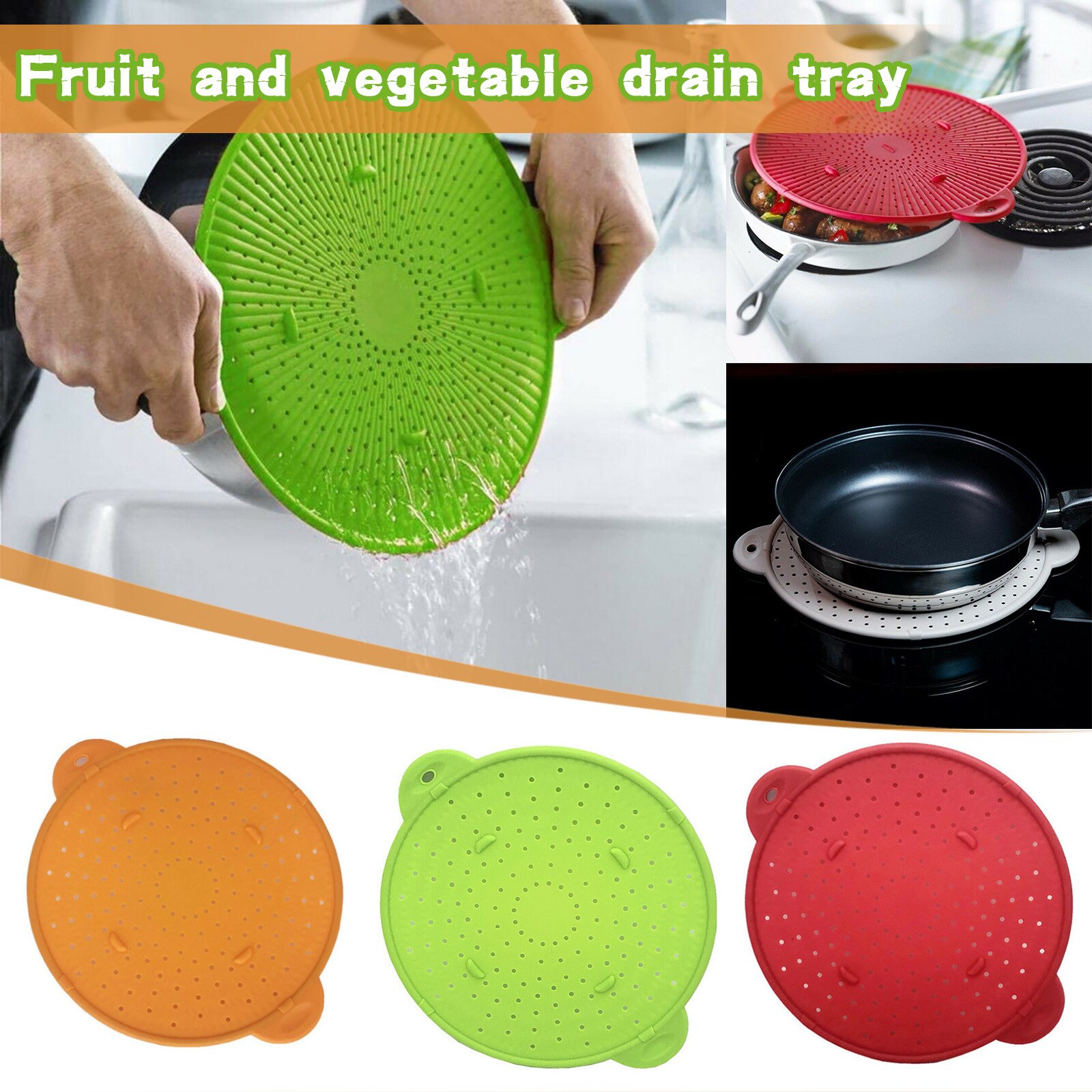 40 # Koekenpan Deksel Kookgerei Siliconen Splatterguard Screen Panspill Stopper Skille Deksel Spill Stopper Pot Ploetert Screen