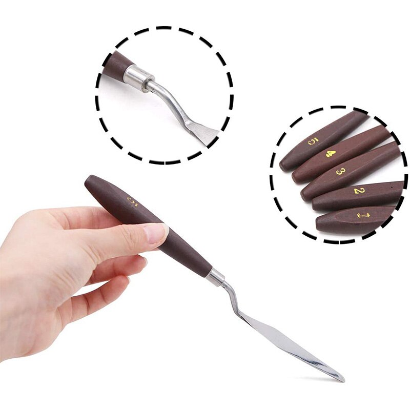 10Pcs Palette Knife Set, Palette Knife Painting Tools, Art Painting Palette Knives, Mixing Scraper Kit for Artist Oil