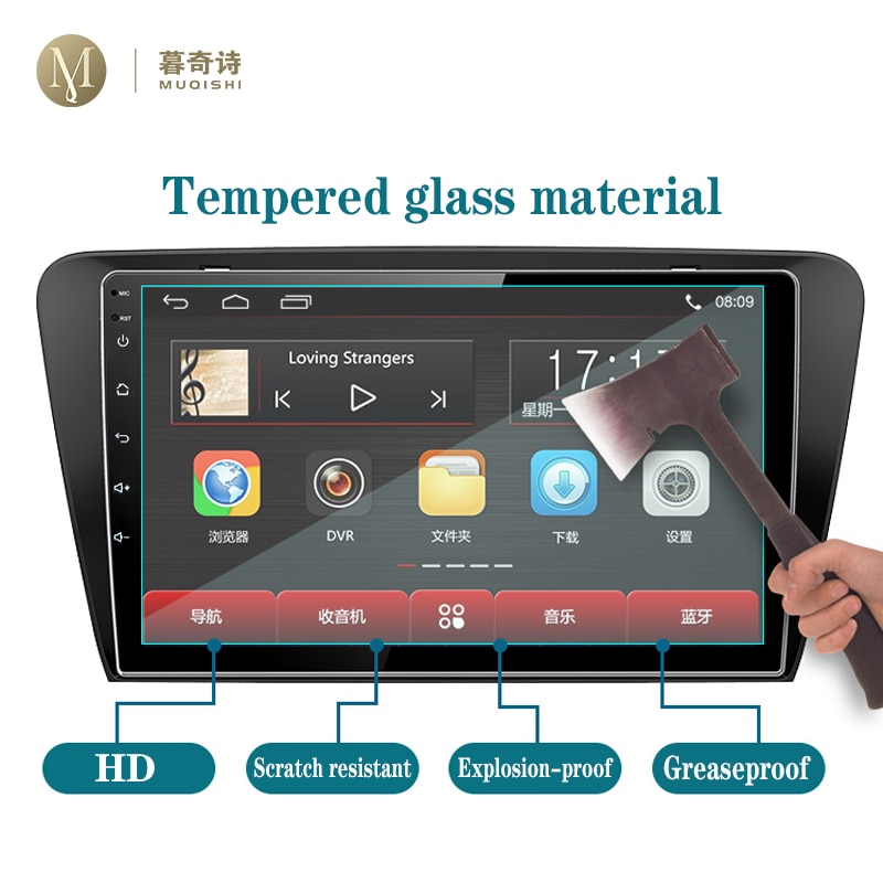 Protector de radio multimedia para coche de 6/7/8/9/10 pulgadas, reproductor de vídeo para coche, película protectora de vidrio templado para pantalla de navegación GPS