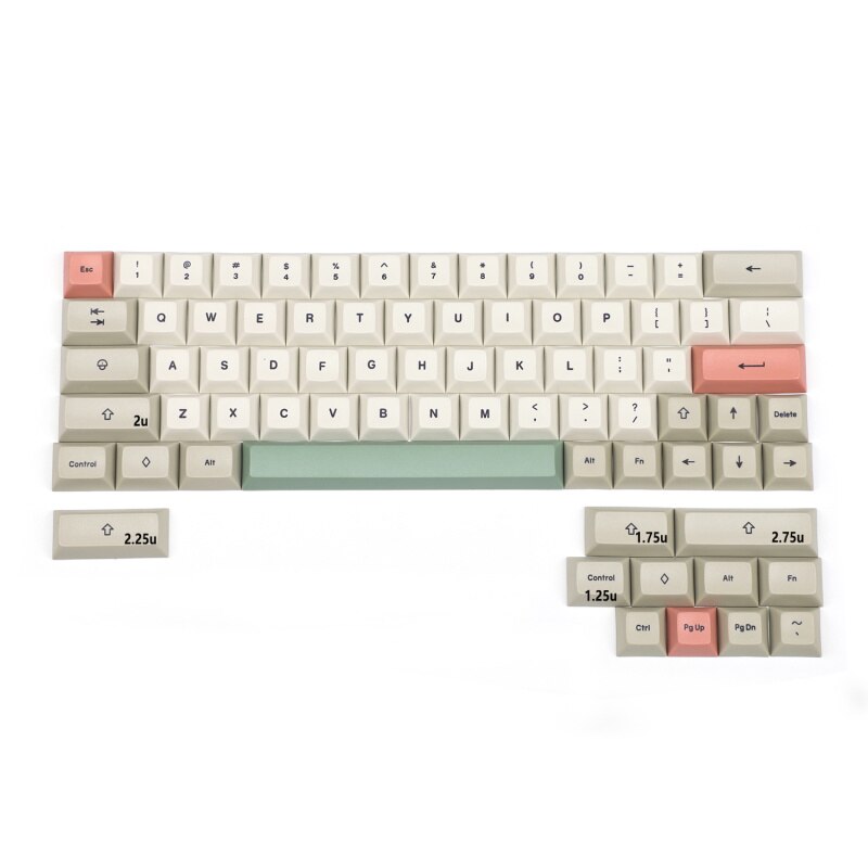 YMDK DSA Profile 9009 Dye Sub 61 64 68 ANSI Keyset Thick PBT Keycap set For MX Mechanical Keyboard GH60 XD64 GK64 Tada68: Dye Sublimation