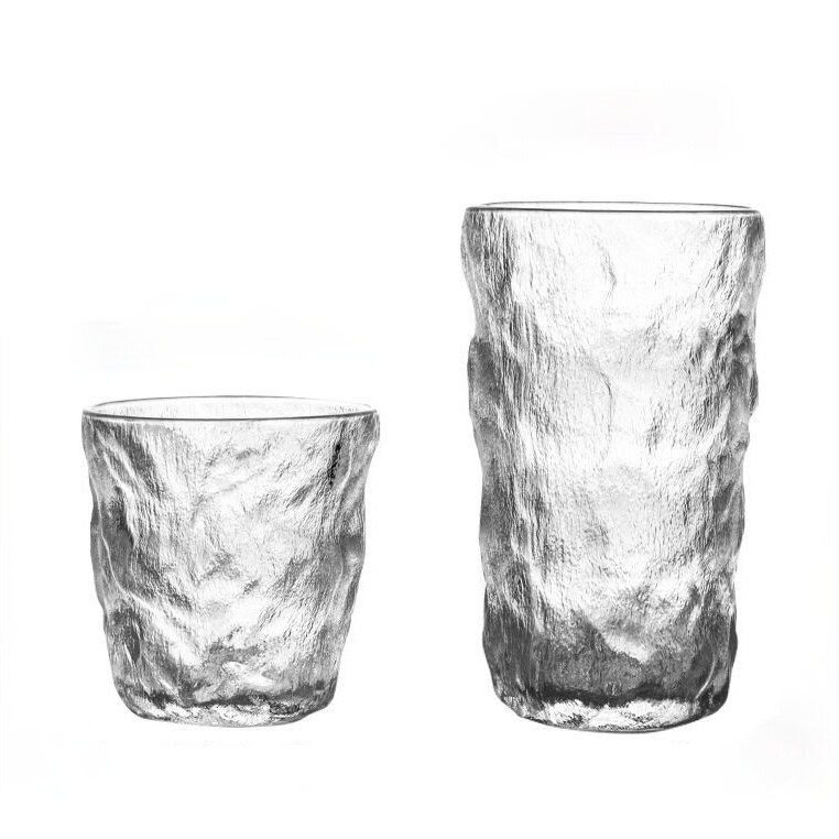 Glass cups glacier waterfall texture transparent simple red wine brandy vodka whisky tequila Drinks cocktail coffee cups: A-B