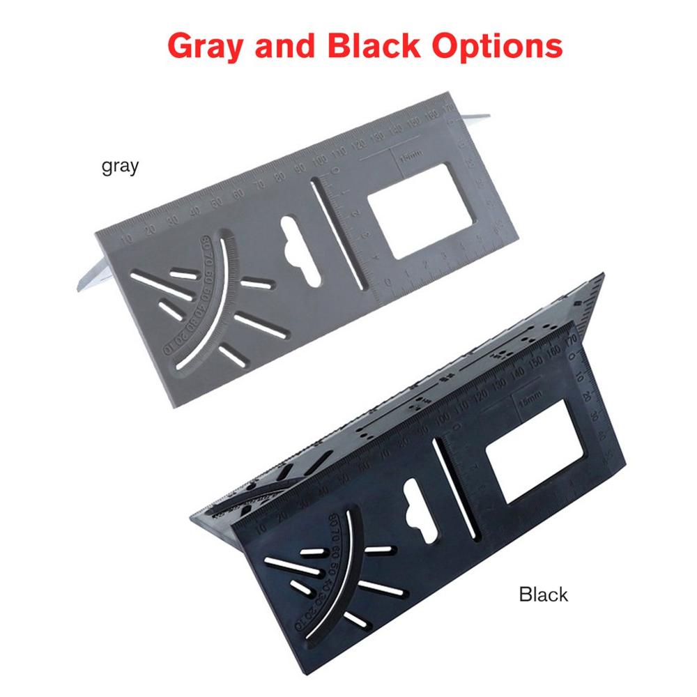3D Mitre Angle Measuring Ruler Scribe Mark Line Gauge Carpenter Ruler Square Layout Miter 45 And 90 Degrees Woodworking Scribe