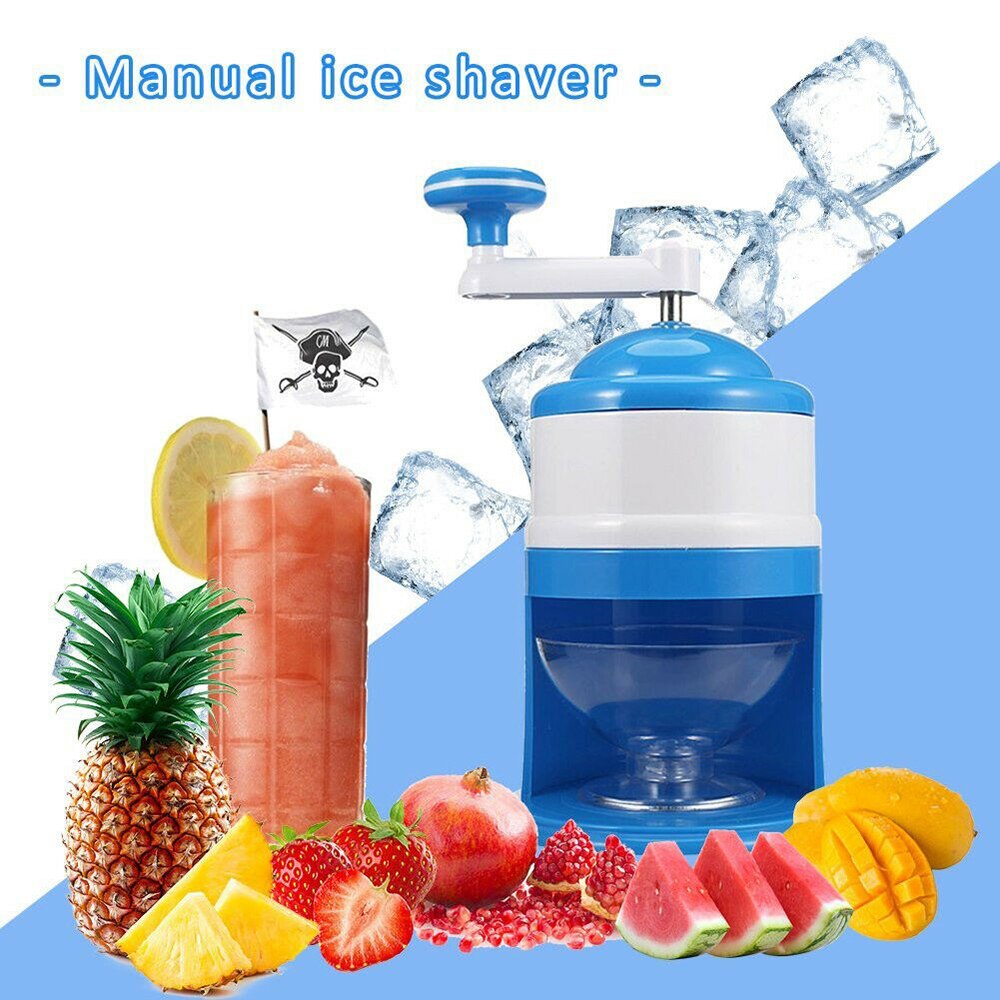 Stainless Steel Household Handhold Manual Ice Crusher Hand Shaved Ice Machine For Shaved Ice Snow Cones Slushies