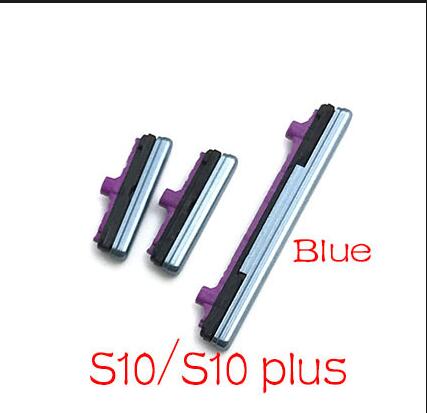 SIde Volume Button + Power ON / OFF Buttton Key Set For Samsung Galaxy Note 8 S8 S9 S10 Plus Replacement Parts: S10 plus Blue