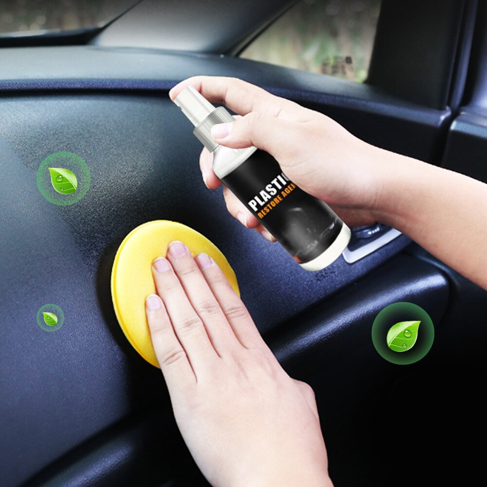 30/50Ml Plastic Onderdelen Loopvlakvernieuwing Middel Wax Instrument Panel Auto Interieur Auto Plastic Gerenoveerd Coating Auto Licht Cleaner