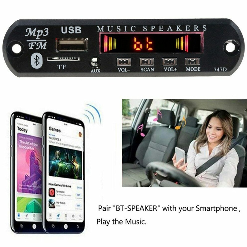 Auto MP3 Spelers WMA Decoder Board Draadloze Bluetooth Auto Radio Module USB TF Radio FM AUX voor Auto Accessoires Bluetooth speaker