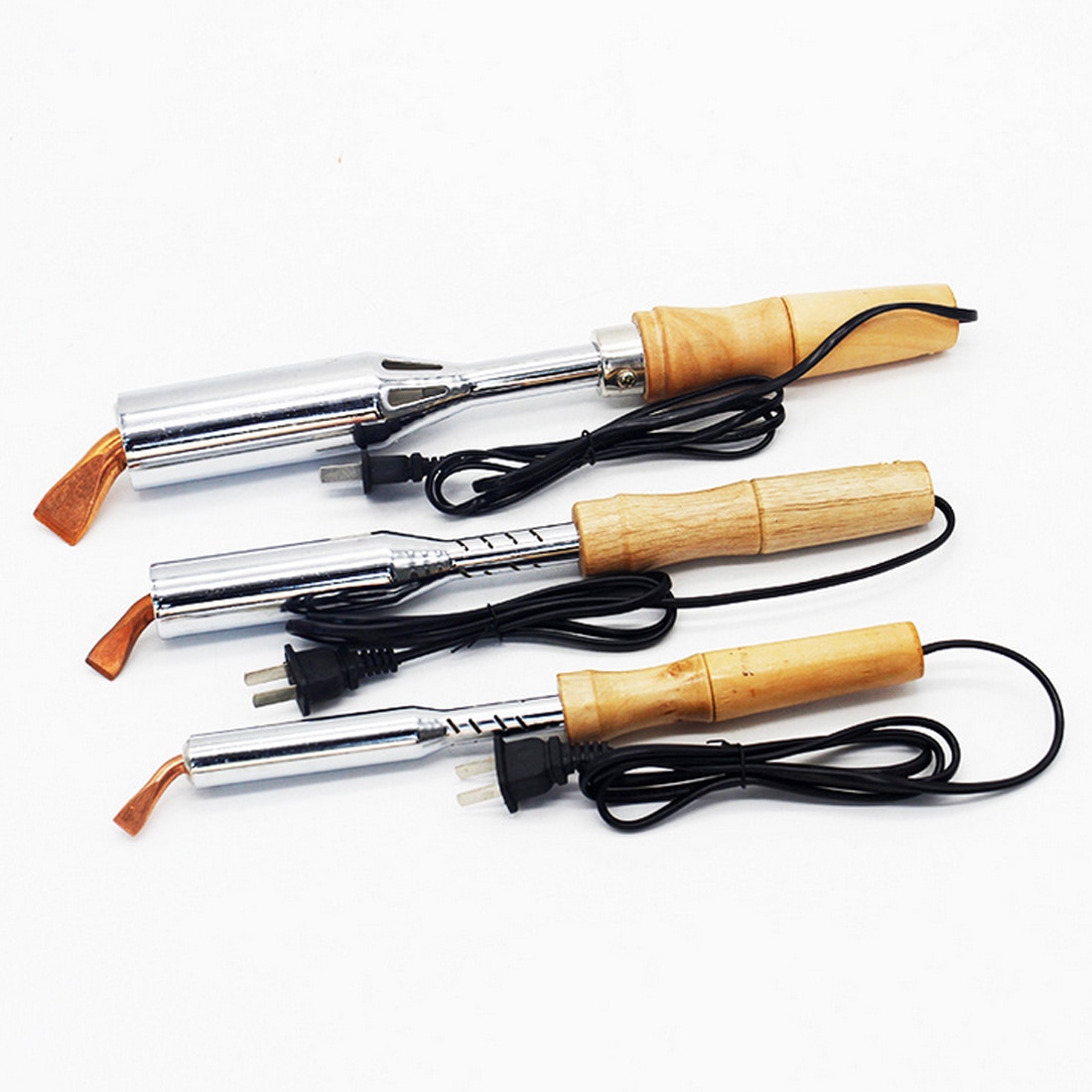 50Hz 220V Soldering Iron Heavy Duty Chisel Point Wooden Handle For Electronic Maintenance Production 75W 100W 150W 200W