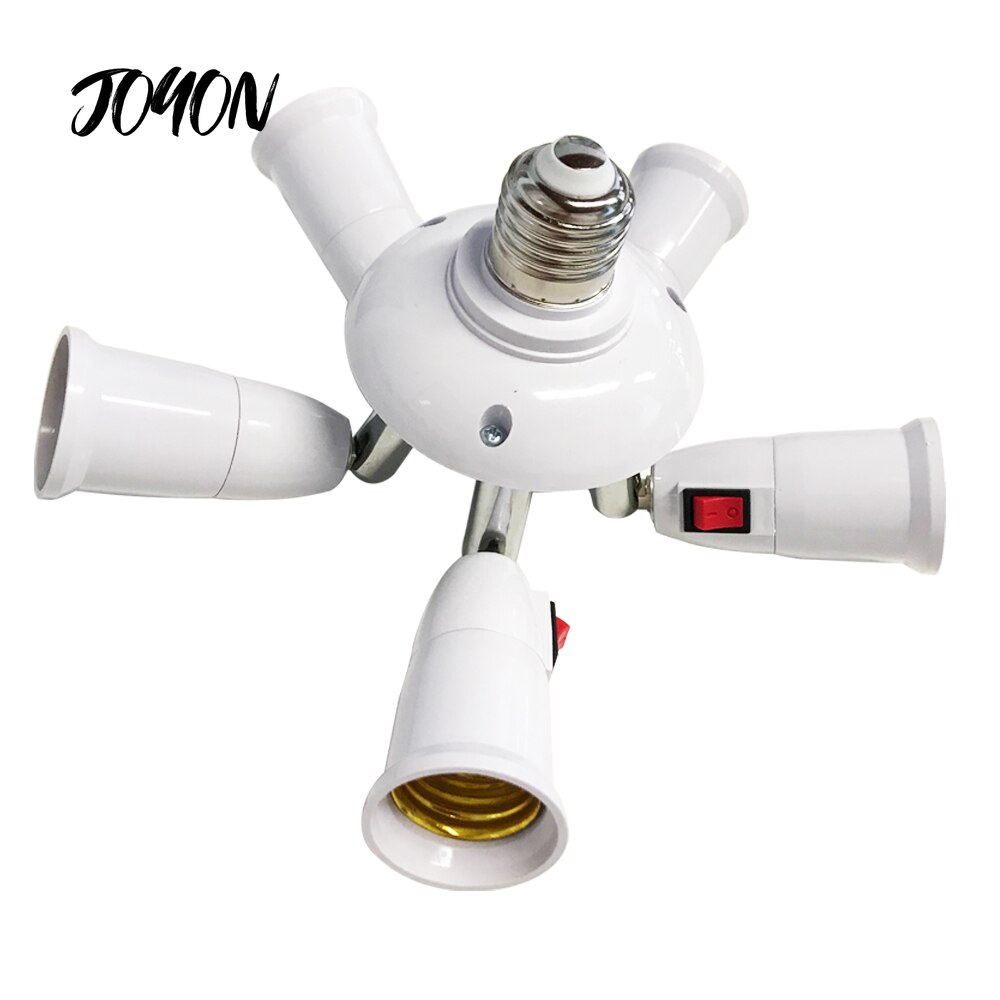 E27 Lamp Bulb Holder Splitter 3/4/5 Heads Lamp Base Adjustable LED Light Bulb Holder Adapter Converter Socket