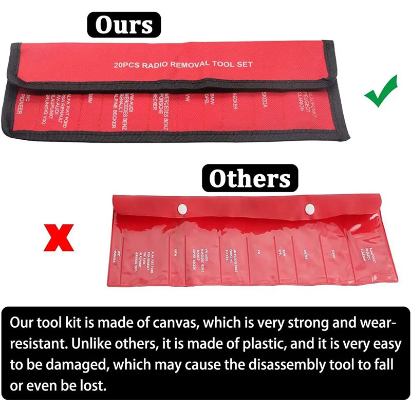 20 szt. Zestaw narzędzie robić usuwania radia samochodowego automatyczny audio odtwarzacz CD DVD nawigacja wnętrze demontaż narzędzie robić naprawy