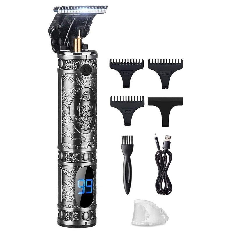 Professionele Mannen Elektrische Tondeuse Baard Trimmer Kapper Scheerapparaat Grooming Kit: GY