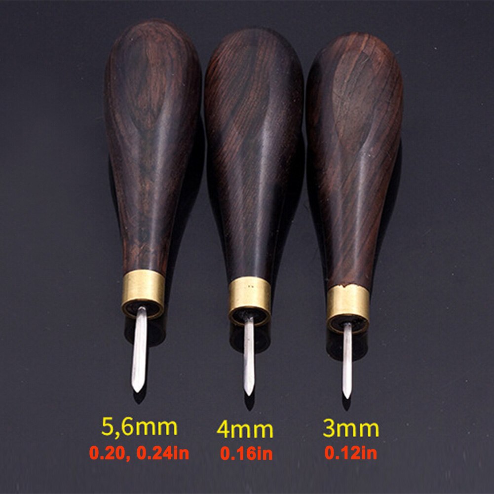 Leather Craft Awl Hand Sewing Tool Leather Edge Slicker Kit Awl Hole Puncher Positioning Drill Tools Leathercraft Needle Tool