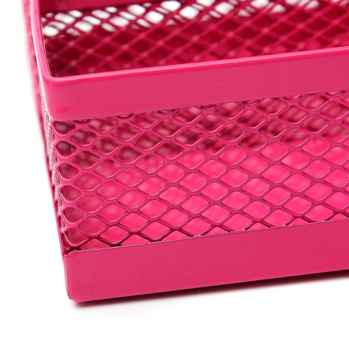 PPYY -3 in 1 Card Office Pencil Pen Pot Storage Box Organizer Storage Organizer Rose Red