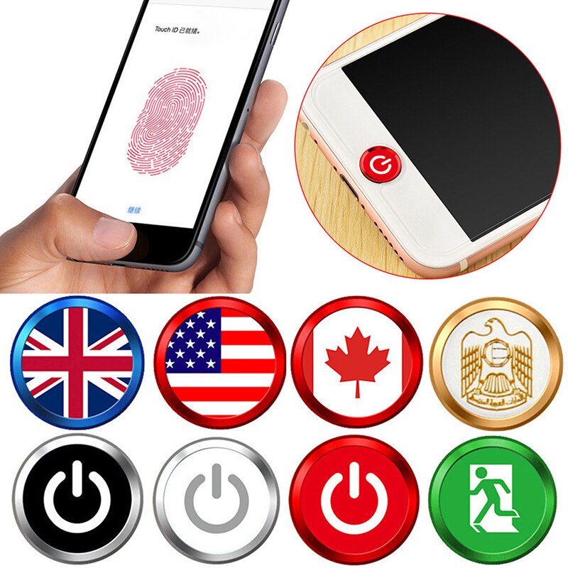 Universal Home Button Sticker Para iPhone 8 7X6 6 S Plus 5S SE 4S 4 Fingerprint ID de Toque Anti Suor Protetor Para iPad Air 2 3 4