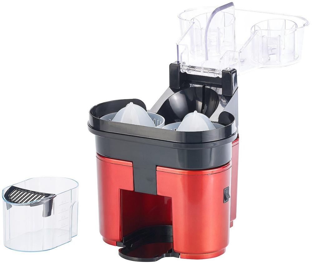 Exprimidor de naranja BN3526, con Doble Cabezal y Cortador Incoporado, Potencia de 90 W y Capacidad de 0´5 L. Rojo