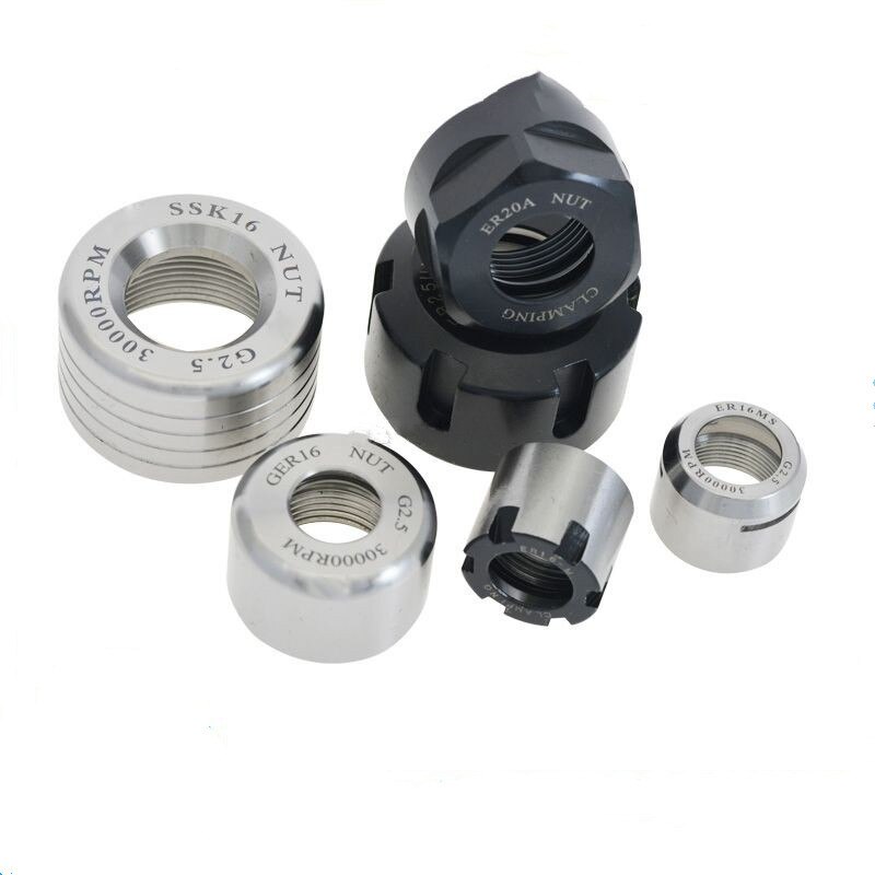 1pcs ER8 ER11 ER16 ER20 A M nut CNC Router Engraving ER collet nut clamping cnc milling turning collet chucks