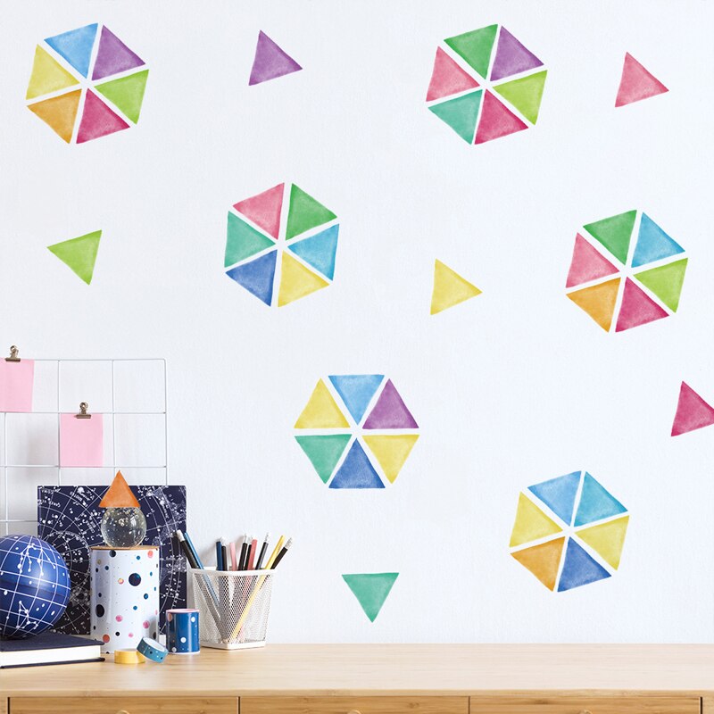 Baby Room Little Colorful Triangles Wall Sticker Children Bedroom Nursery Wall Decal Stickers Nordic Style Mural Vinyl Stickers