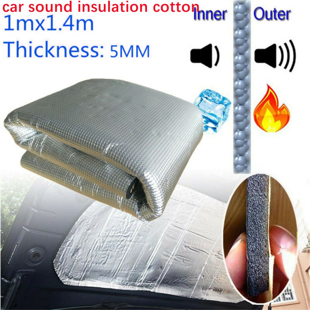 High noise reduction Thermal Heat Insulation Auto Thermal Silver Flame retardant Cotton Automotive Goods Car Accessories Auto: Silver