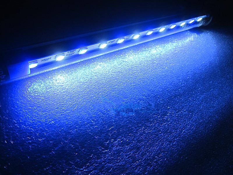 Akvariefisk akvarium vandtæt 5050 smd 19cm 6 led lys bar lampe nedsænket strip belysning 1.5w dam springvand dekor -4 farver: Bi farve