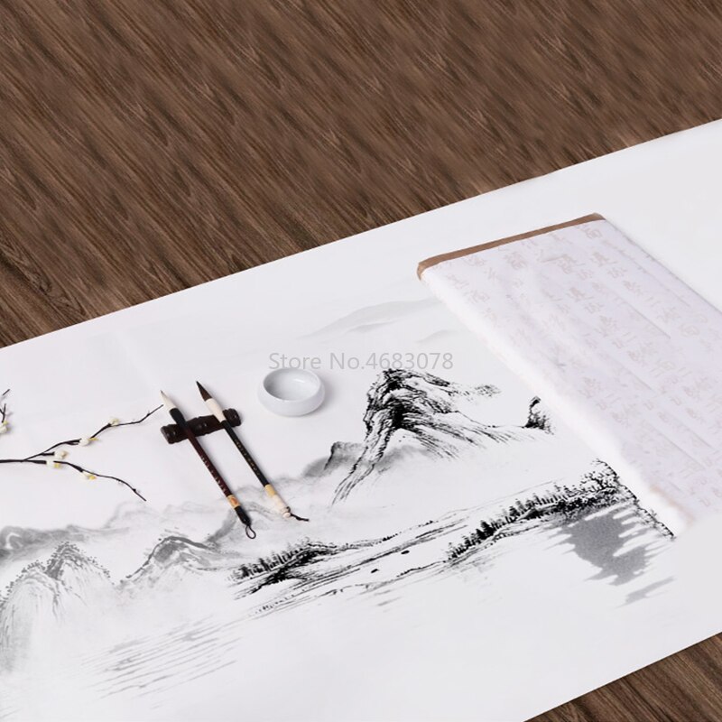 100 kpl/erä riisipaperi puoliraaka xuan paperi kalligrafia maalaus luominen kiinalainen maalauspaperi erityinen medium sivellin kirjoituspaperi