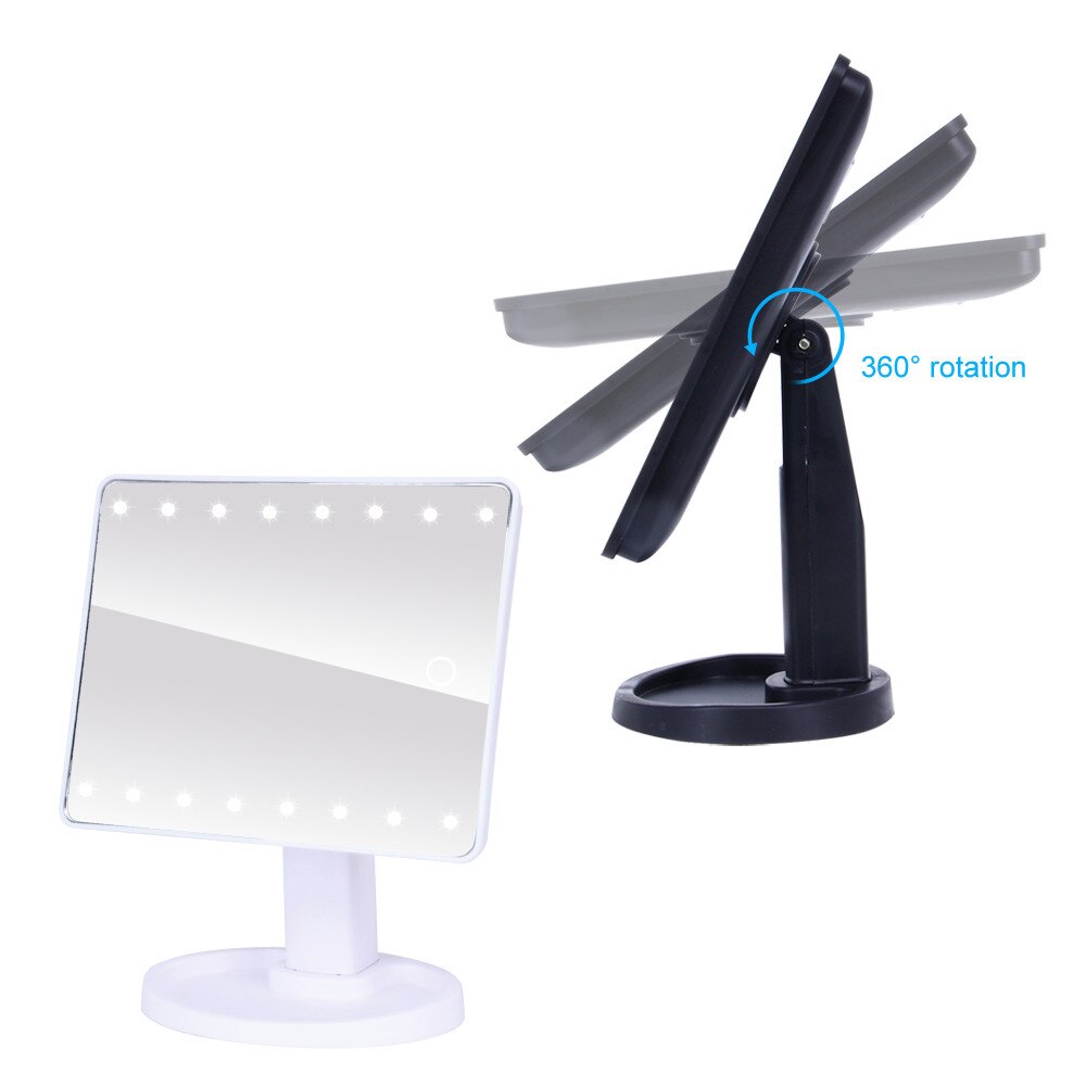 2 Kleuren Led Vergrootglas Professionele Make-Up Spiegels Met Verstelbare Touch Screen Professionele Verlichte Spiegel Beauty Make-Up Tools