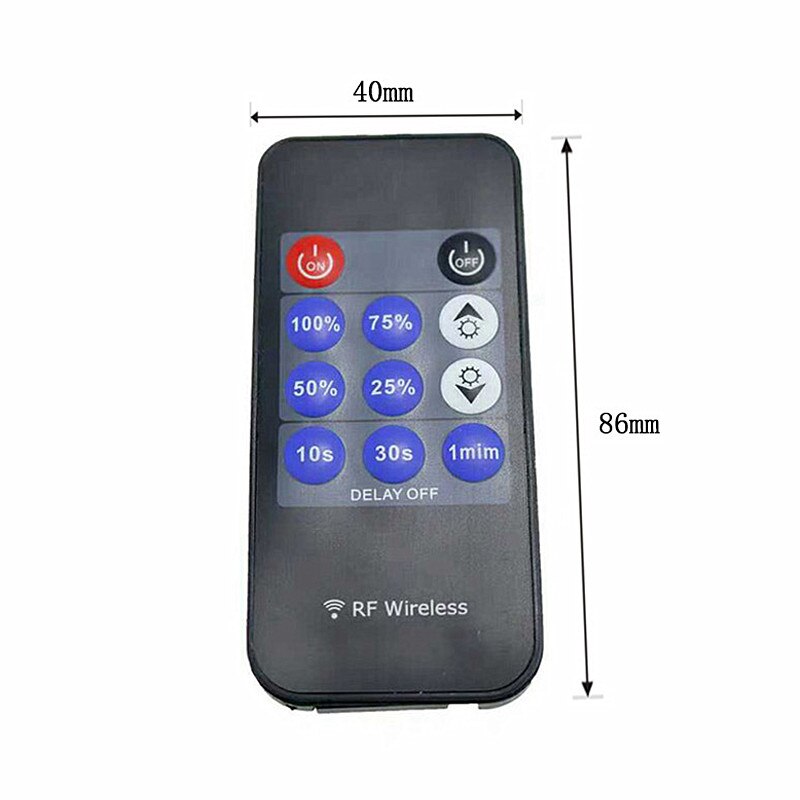 LED Single Color Dimmer 3Key 11Key RF Remote Control Wireless Plastic LED Dimmer Controller 12V 24V DC 8A