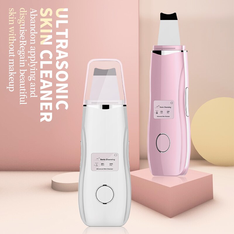 Limpiador Facial ultrasónico LCD para la piel de la cara limpiador Facial pelador vibratorio eliminación de espinillas exfoliante herramienta limpiador de poros recargable