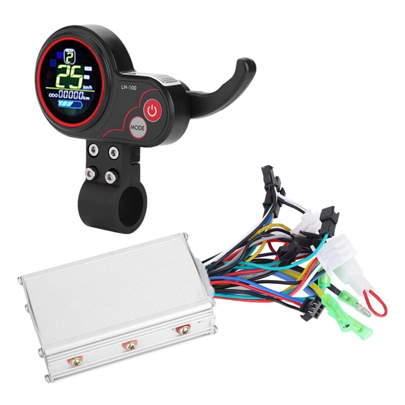 Novel -36v 350w elcykel cykel skoterkontroll lcd-display kontrollpanel med växelomkopplare e-cykeltillbehör