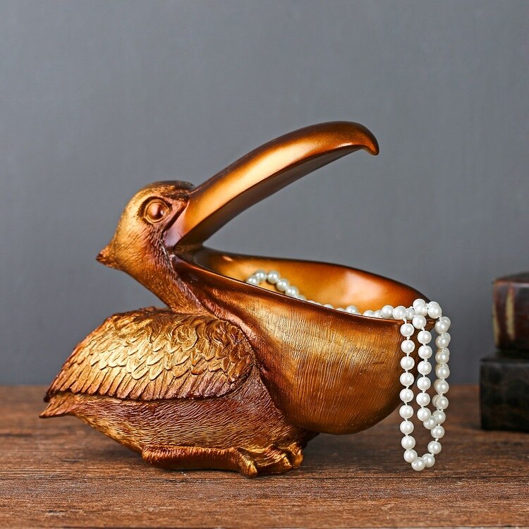 Nordic Toekan Ornament Decoratie Sieraden Sleutel Opslag Hars Grote Vogel Ambachten Decoratie Woonkamer Entree Kantoor Tafel standbeeld