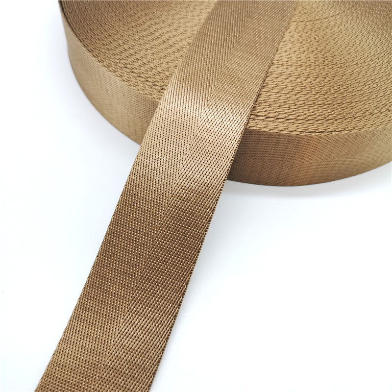 10 Yards 38mm Strap Nylon Webbing Herringbone Pattern Knapsack Strapping Sewing Bag Belt Accessories: Light Coffee