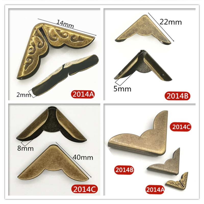 Antieke Messing Metal Book Scrapbooking Notebook Albums 'S Mappen Hoekbeschermers Brons Tone Hardware