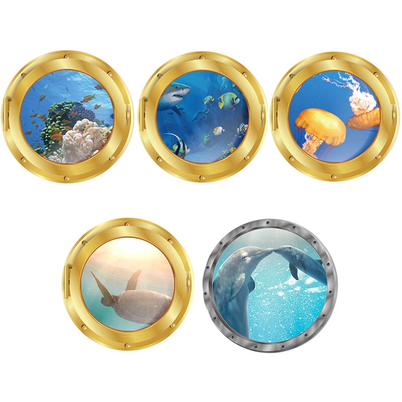 'de beste' realistische raamstickers met 3d zeewerelden, pvc-behang met een diameter van 29cm voor decoratie in de woonkamer of slaapkamer 8