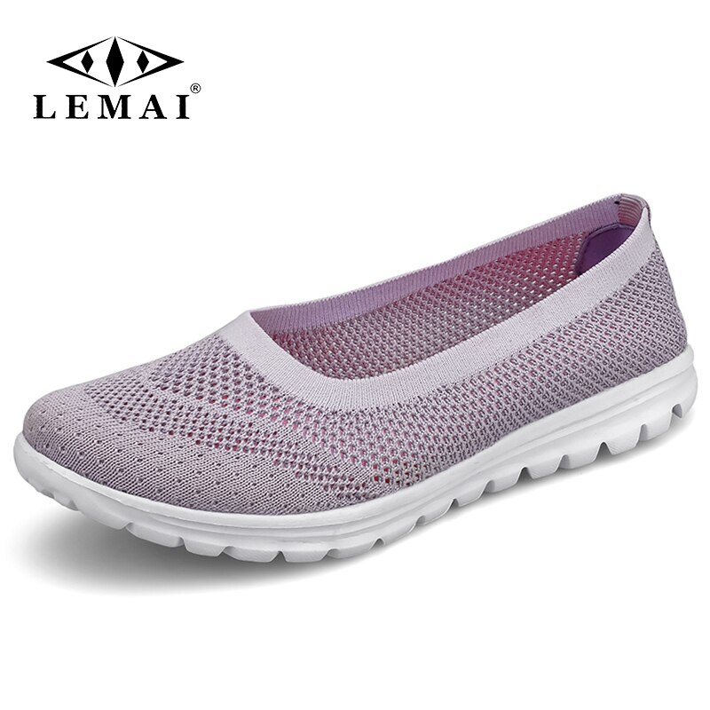 LEMAI Flats Women Shoes Summer Breathable Mesh Casual Shoes Woman Slip-on creepers moccasins Ladies Loafers Shoes
