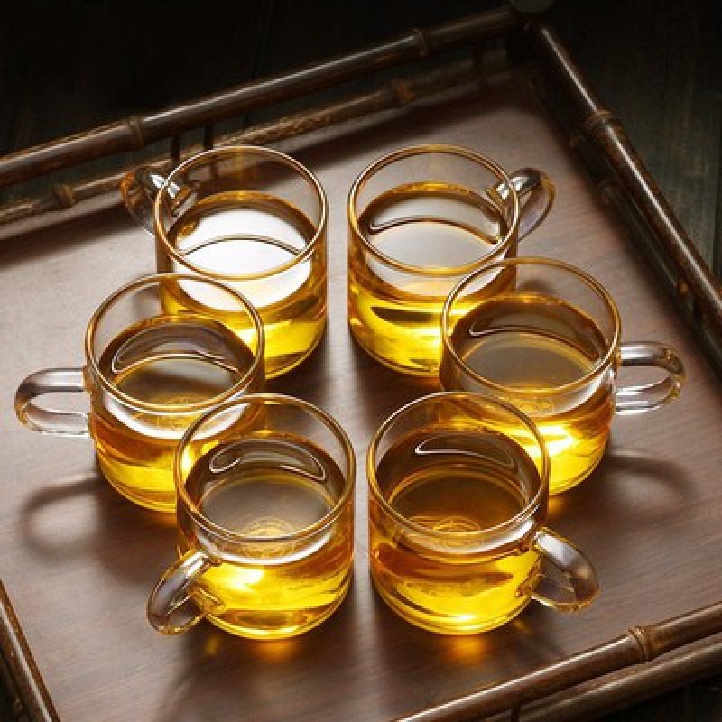 6 stk/parti 100ml klar borosilikat mini te glas kop vodka vin shotglas