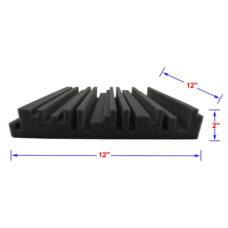ABHT-18 Pcs Acoustic Studio Absorption Foam Panel Broadband Sound Absorber Periodic Groove Structure