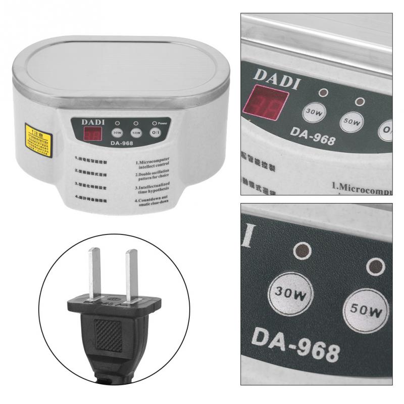 1Pcs Mini Ultrasonic Cleaner 600ml 40KHz Ultrasonic Cleaner Cleaning Ta-nk Machine AC 220V 50Hz