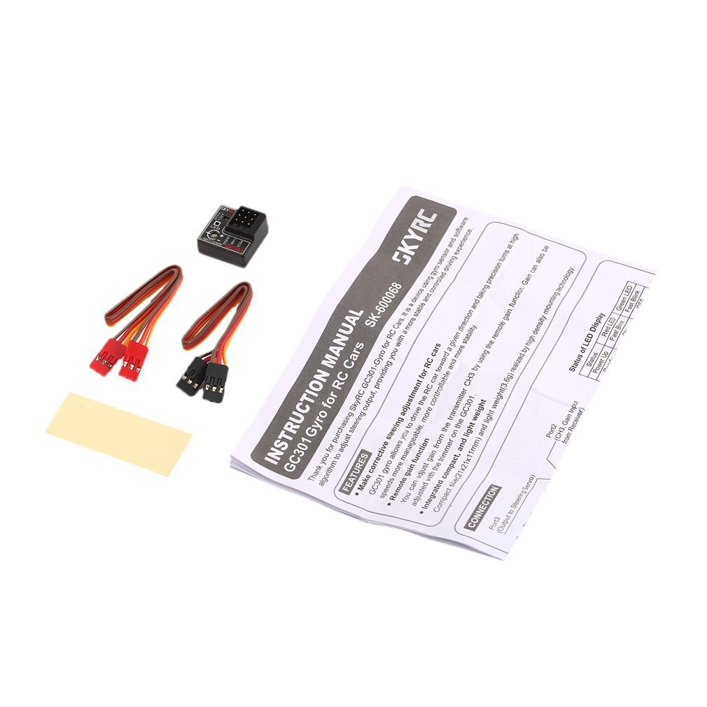 SKYRC GC301 Mini Gyro Gyroscope for RC Car Drift Racing Car Steering Output Integrated Compact Light-weight