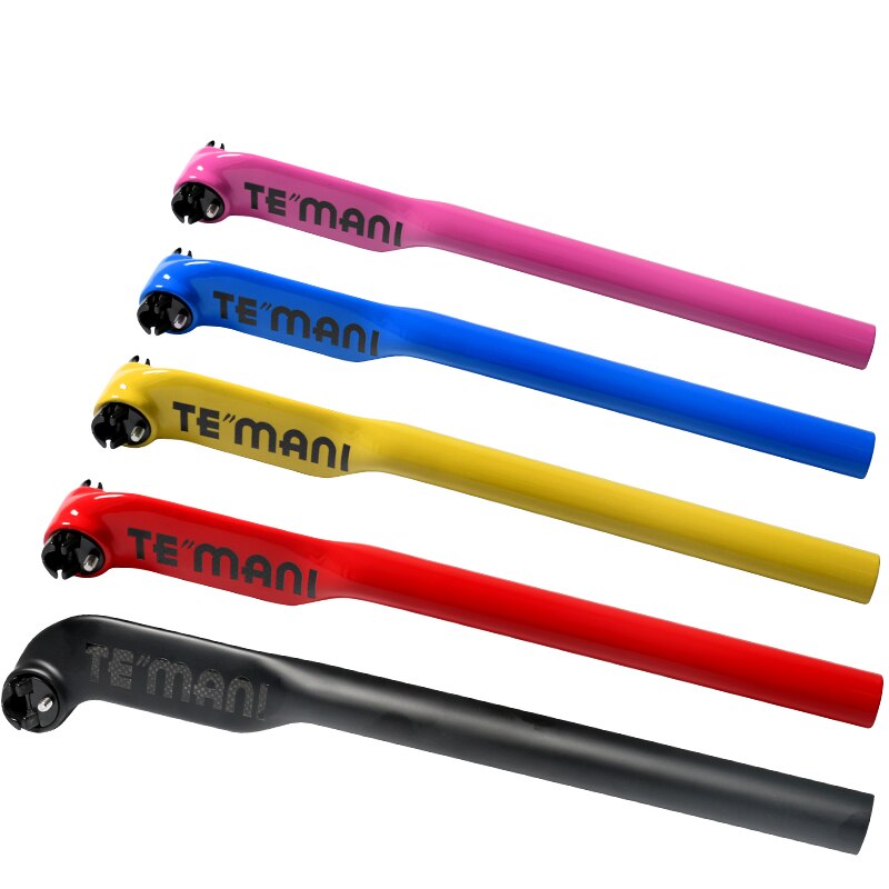 Newest color paint TEMANI Mountain Road bike full carbon fibre bicycle seatpost carbon seatpost MTB 5 20 degrees