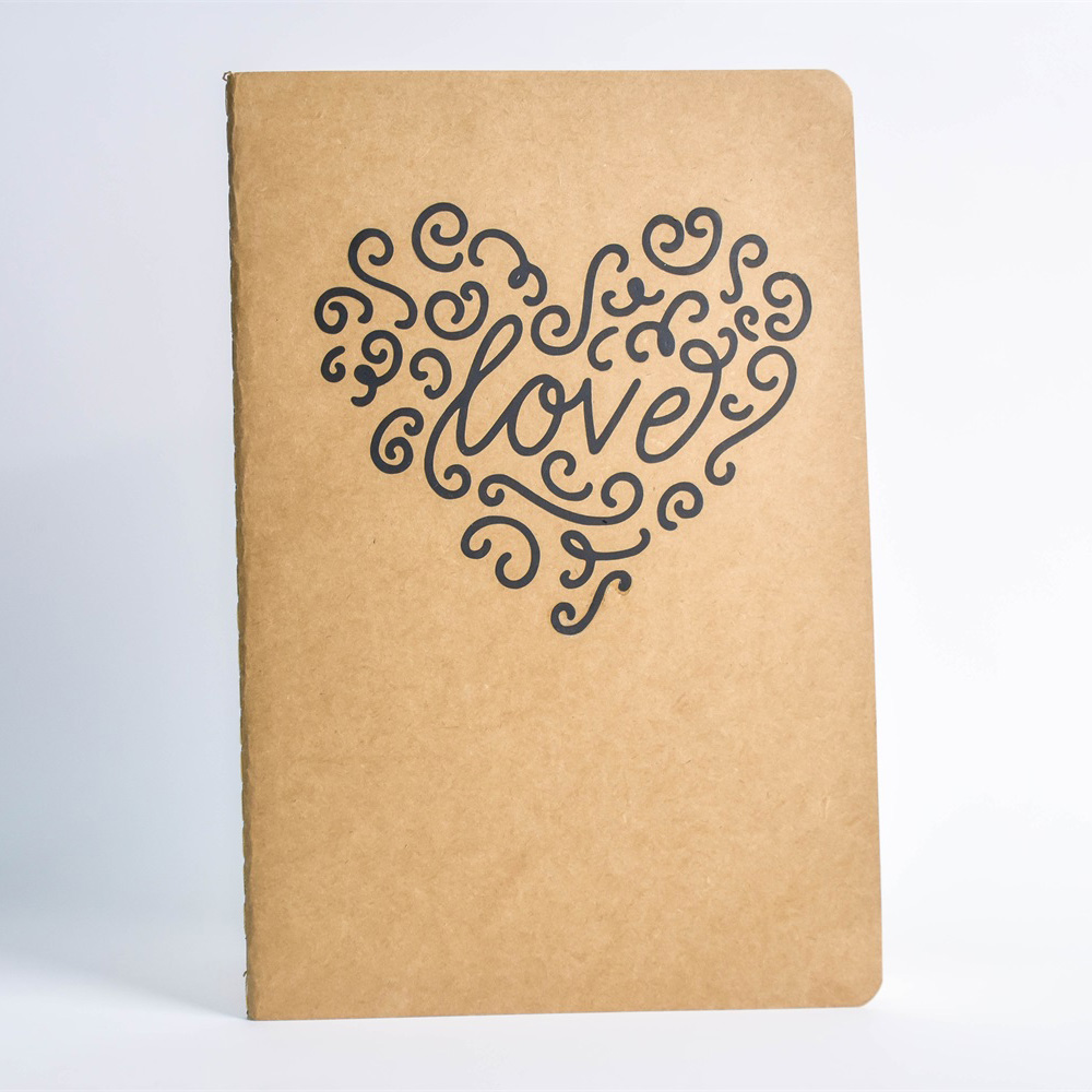 Notebook A5 Link Blank Paper Eye Protection Black Print Brain Lovely Note Books Journal Student Teacher Office Planner