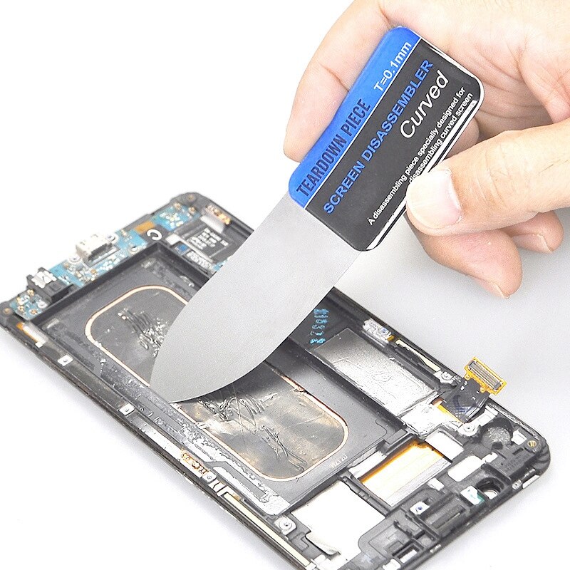 Mobile Phone Curved LCD Screen Spudger Opening Pry Card Tools Ultra Thin Flexible Mobile Phone Disassemble Steel Metal