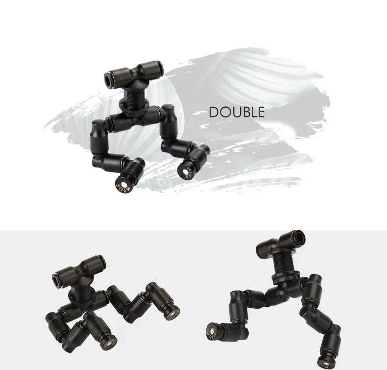 Mist Sprinkler Nozzle Adjustable Misting Nozzle Landscape Spray Garden Watering Irrigation Sprinkler Accessorie 1/2/4 Head: Two Head