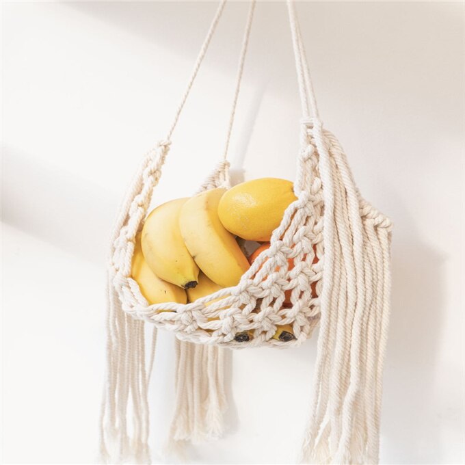 Macrame kori kasvi ripustin hedelmäkori