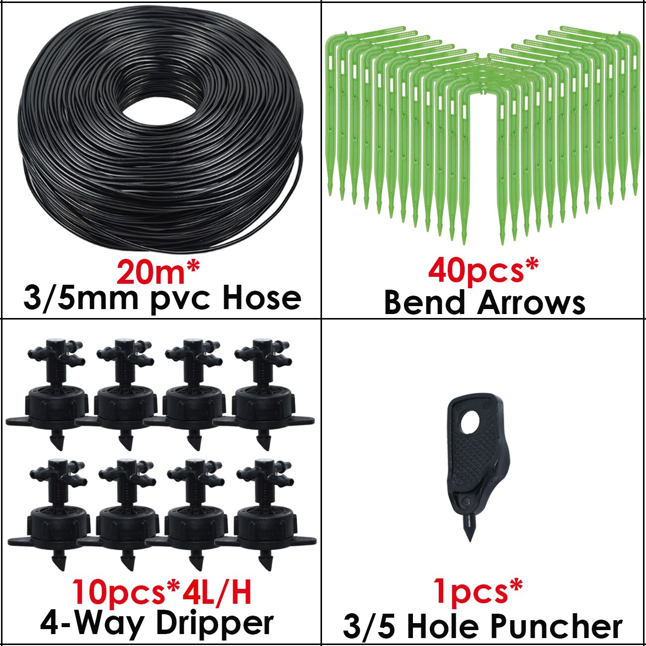 KESLA 10-100M 2L 4L 8L/H Garden Micro Drip Irrigation 1/8'' Hose Emitter Watering System Kit 3/5mm Arrow Dripper Tool Greenhouse: Navy Blue