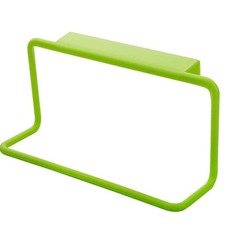 Over Deur Thee Handdoek Houder Rack Keuken Kast Bar Haak Badkamer Doek Hanger Multi-Functionele Keuken Lade Haak Houder: Green