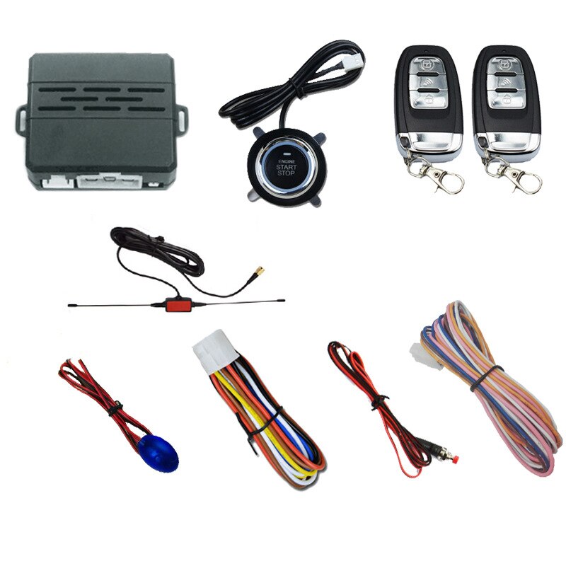 Bluetooth Phone APP Control Automatic Start Stop Button Keyless Entry System Engine Start Alarm System One Key Start Auto Parts