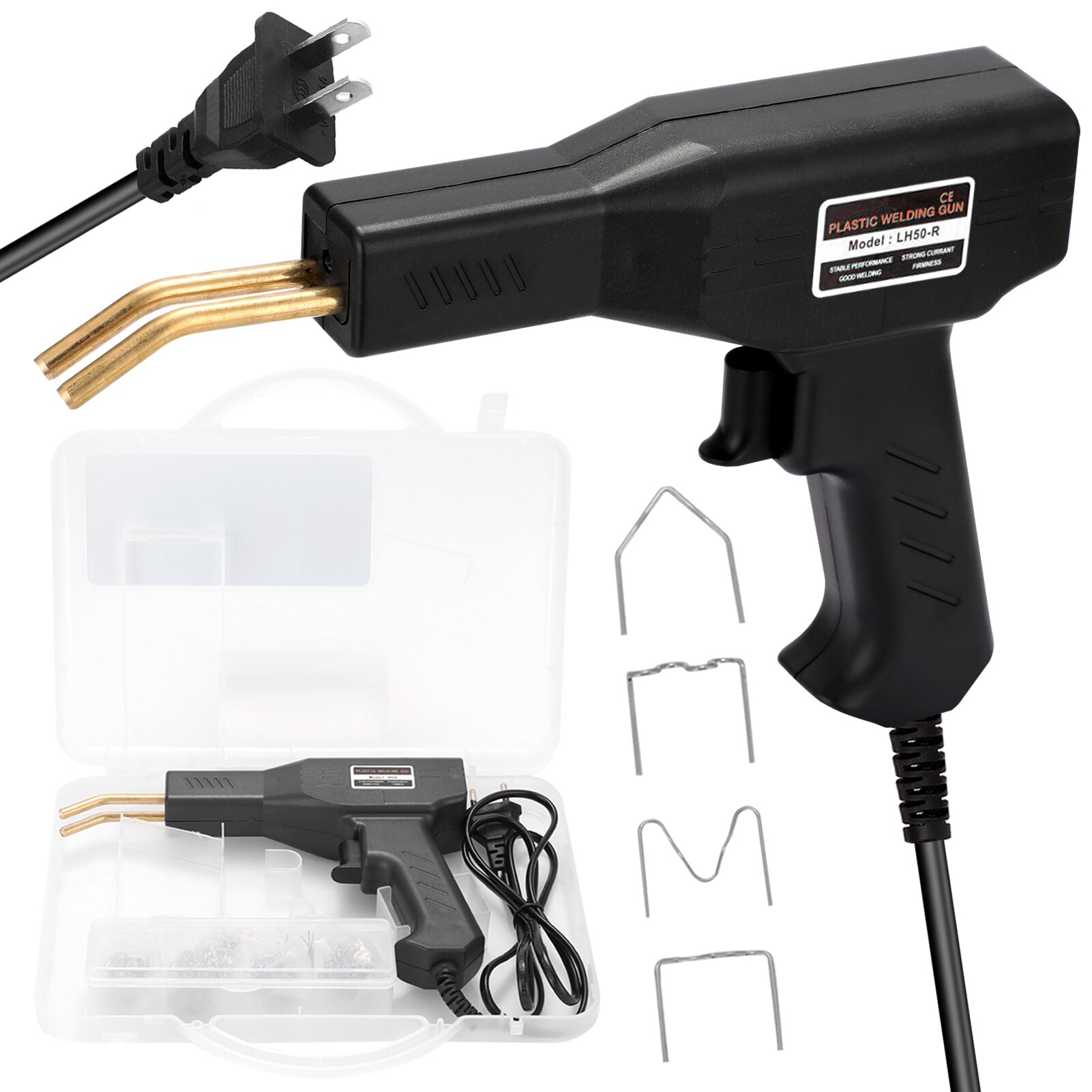 Máquina de soldar plástico, pistola e acessórios de soldar plástico, para recuperação de para-choques e reparos de peças plásticas: US Plug